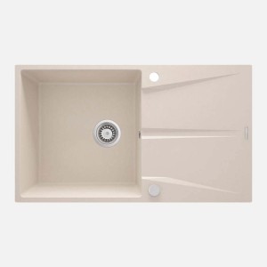 Lavello 1 vasca con gocciolatoio Idrostile Bayamo 500x216 mm beige