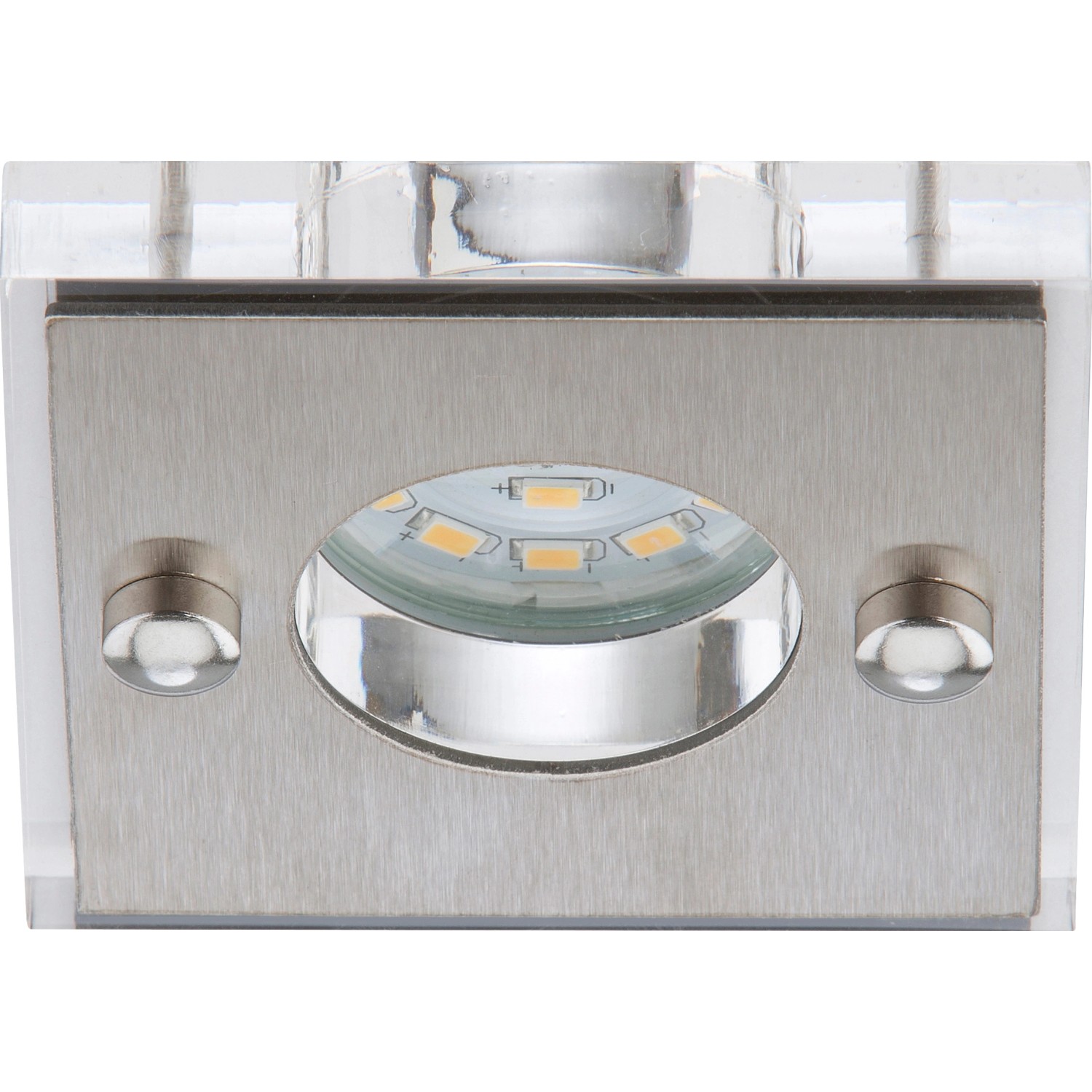 Faretto da incasso a LED Briloner Attach, set da 1, nichel opaco, spot quadrato.