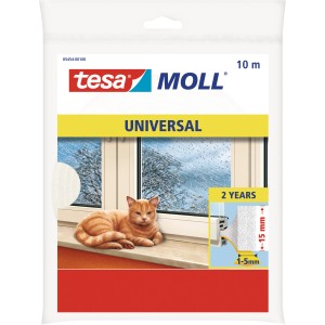 Confezione di guarnizioni universali Tesa Moll, rotolo da 10 m. Guarnizione per porte e finestre.