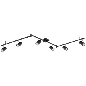 Barra 6 faretti Robby Globo 35 W 1800x100 mm nero