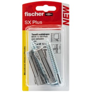 Fischer SX Plus tasselli, adatti per Tasselli. Tasselli e viti grigi nella confezione.