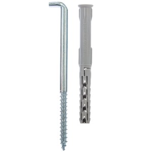 Fischer Tassello a gambo lungo SXR 10 x 100 WH K con gancio ad angolo (2 pz) per fissaggi sicuri.