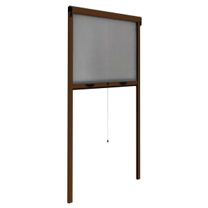 Zanzariera a rullo apertura verticale 80x160 cm marrone