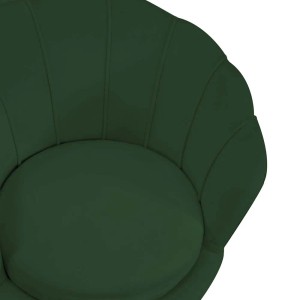 Poltrona in velluto Tulipan 73x72xh45/75 cm verde