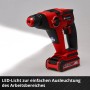 Einhell Tassellatore a batteria TE-HD 18/12 Li-Solo, rosso/nero, con luce LED.