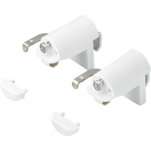 Supporto a morsetto bianco OBI per tende Burgos, per montaggio senza foratura.