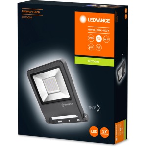 Faro LED da esterno Ledvance Endura Flood, 50W, grigio scuro, bianco freddo (4000K).
