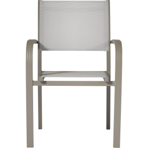 Sedia da giardino t.b.t., grigia, con braccioli.