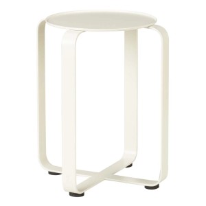 Portavasi t.b.t. bianco con piano rotondo e design moderno.