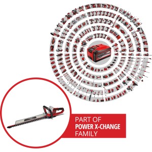 Tagliasiepi a batteria Einhell GE-CH 18/60 Li-Solo, parte della famiglia Power X-Change.