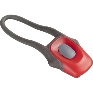 Ricambio t.b.t. rosso con pulsante grigio e fascia grigia flessibile.