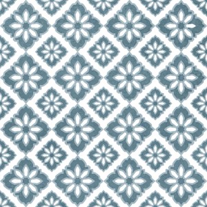 Piastrella gres Glamour Mix Ocean cementina 20x20 cm bianco blu 1,52 m²