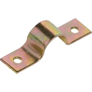 Collare per tubi zincato giallo, 23 mm, per fissare tubi e cartelli.