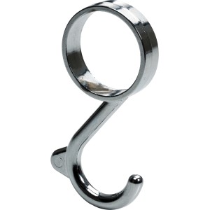 Hettich ganci cromati per tubi appendiabiti Ø 25mm, set da 2.