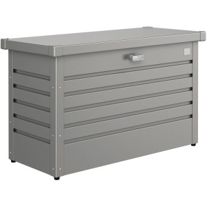 Biohort Box da esterno 100, grigio quarzo metallizzato, contenitore universale in acciaio con serratura.