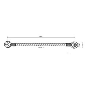 Calamita per tende intreccio 40 cm iuta