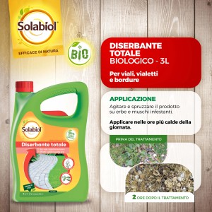 Diserbante biologico Solabiol, 3L. Per vialetti e bordure.