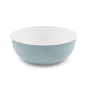 Lavabo d'appoggio t.b.t. in azzurro e bianco.