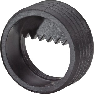 Set di 4 supporti per specchio Hettich neri in plastica, Ø 20 mm, per accessori mobili.