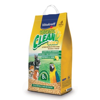 Lettiera igienica aromatizzata al limone Vegetal Clean Corn 8 l