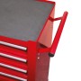 Dettaglio: Carrello da officina Einhell TC-TW 100 rosso con cassetti e maniglia.