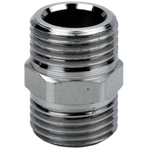 t.b.t. Raccordo in acciaio con filettatura maschio per collegamenti tubi.