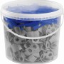 Set livellante LUX: 100 cunei blu, 300 clip grigie nel secchio.