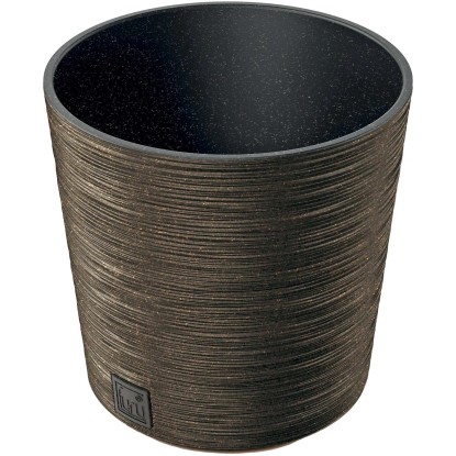 Vaso Furu Eco Wood in plastica 25x25 cm Coffee