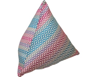 Cuscino arredo Jacquard piramide 45 cm x 40 cm righe multicolor