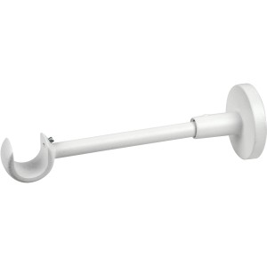 Supporto per bastone per tenda t.b.t. bianco per montaggio a parete.