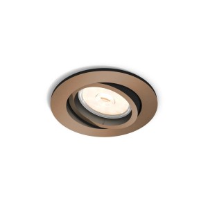 Faretto da incasso moderno color bronzo per montaggio a soffitto.