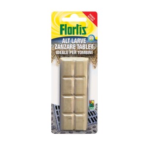 Flortis ALT Larve Zanzare Tablet per il controllo delle larve di zanzara negli scarichi.