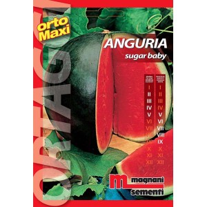 Confezione di semi per mini anguria 'Sugar Baby' per l'orto.