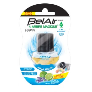 Profumo per auto BelAir Aqua Splash con fragranza lime e lavanda.