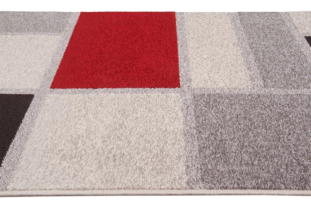 Tappeto arredo Casa h grigio rosso 170x120 cm OBI