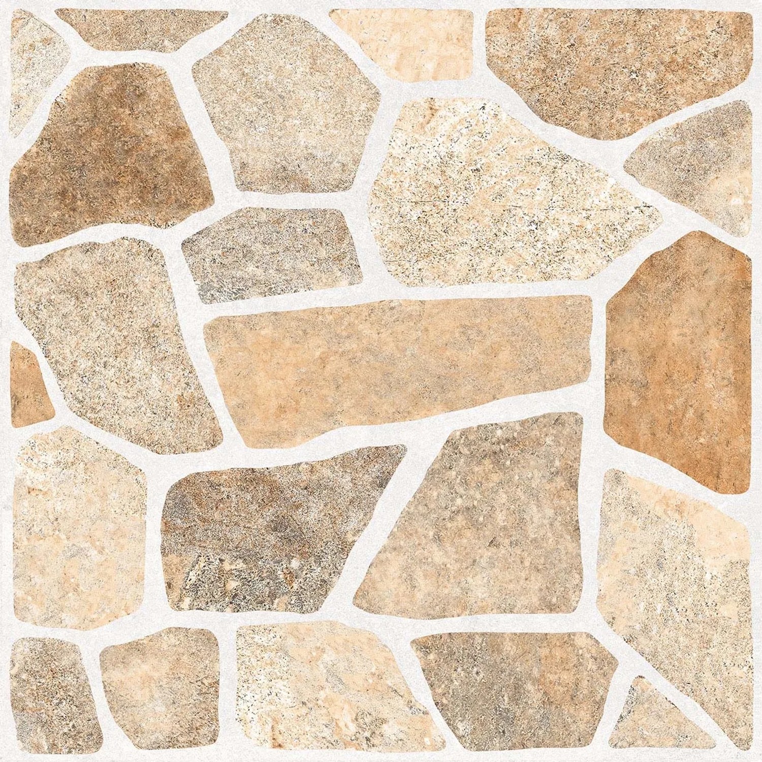 t.b.t. piastrella per esterni effetto pietra, beige-marrone.