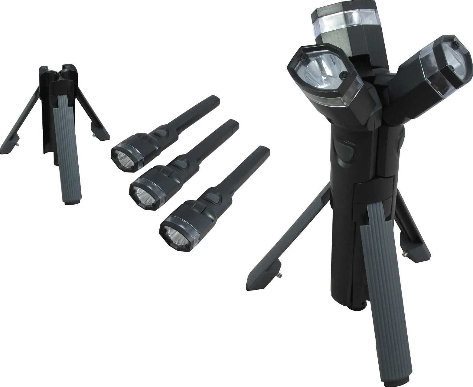 Treppiede Torcia 9 LED Maxim &ndash; Gamba Regolabile In Alluminio &ndash; Per Campeggio, Fai Da Te, Regalo
