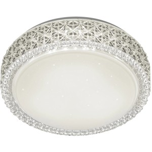 Plafoniere t.b.t. moderna con bordo decorativo in cristallo per un'illuminazione elegante.