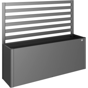 Grigliato Biohort per aiuola rialzata, 200 cm, grigio scuro metallizzato. Supporto per piante per una crescita naturale.