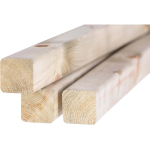 Pali in legno per recinzioni, naturali, quadrati.