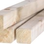 Pali in legno per recinzioni, naturali, quadrati.