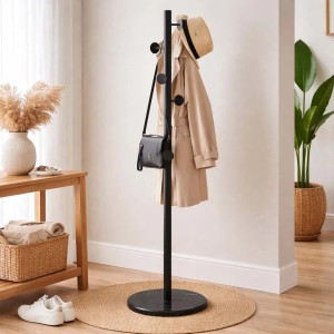 Piantana appendiabiti in metallo 37x37x174 nero