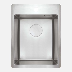 Lavello 1 vasca forma 1 Idrostile Roque con sifone 505x200 mm acciaio spazzolato