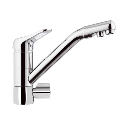 Rubinetto cucina monocomando 3 vie cromo