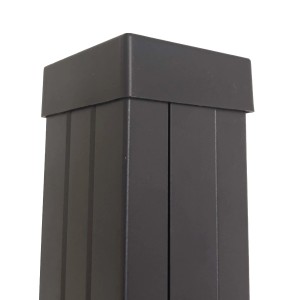 Copripalo in plastica 2 pz 7x7x2,5 cm nero