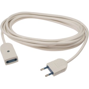 Prolunga t.b.t. bianca con spina e presa.