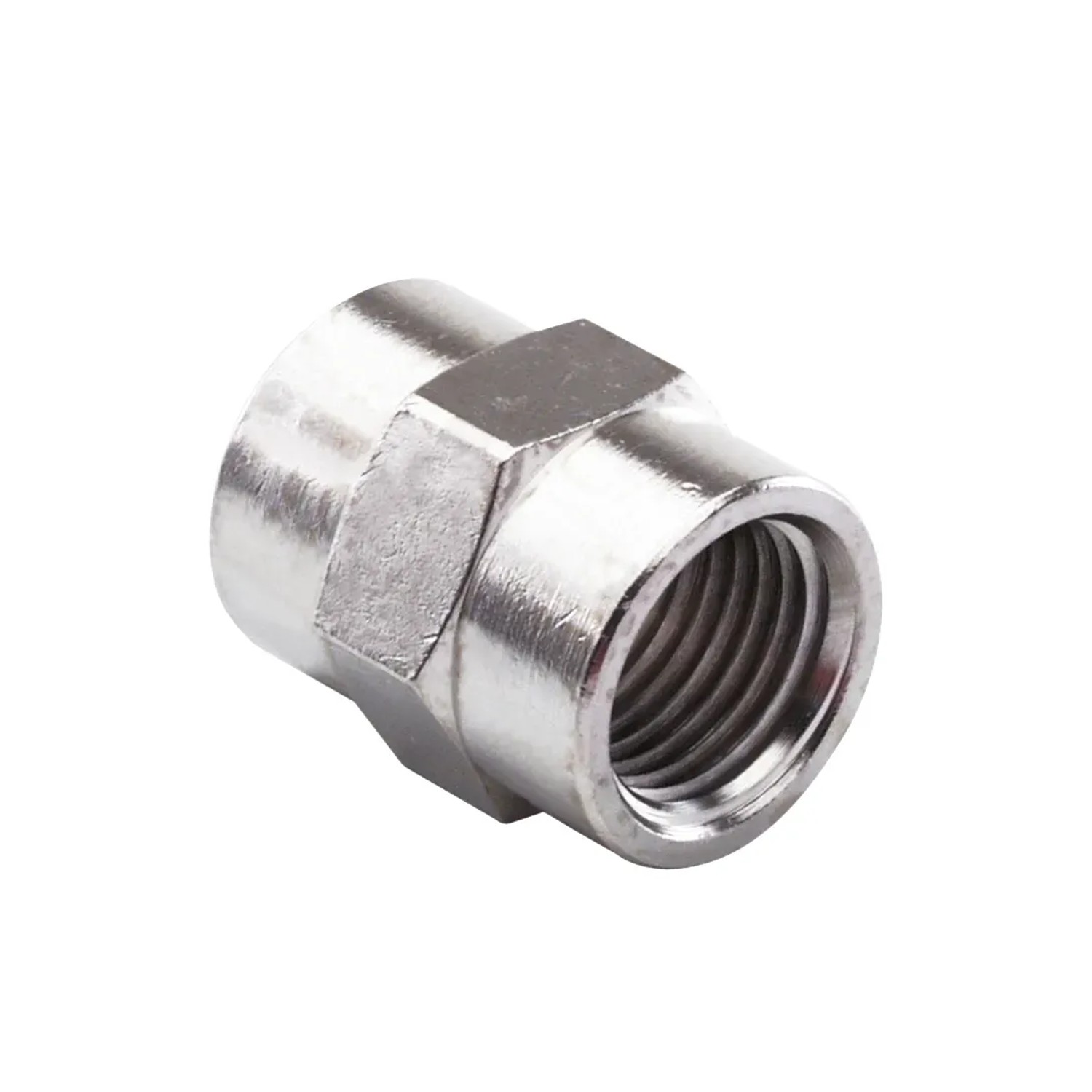 Raccordo Rapido Femmina 1/4'' Per Aria Compressa, In Acciaio Cromato, Per Impianti Pneumatici E Utensili