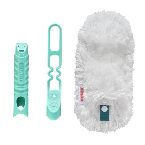 Spolverino Leifheit Superduster con piumino in microfibra e manico Click-System.