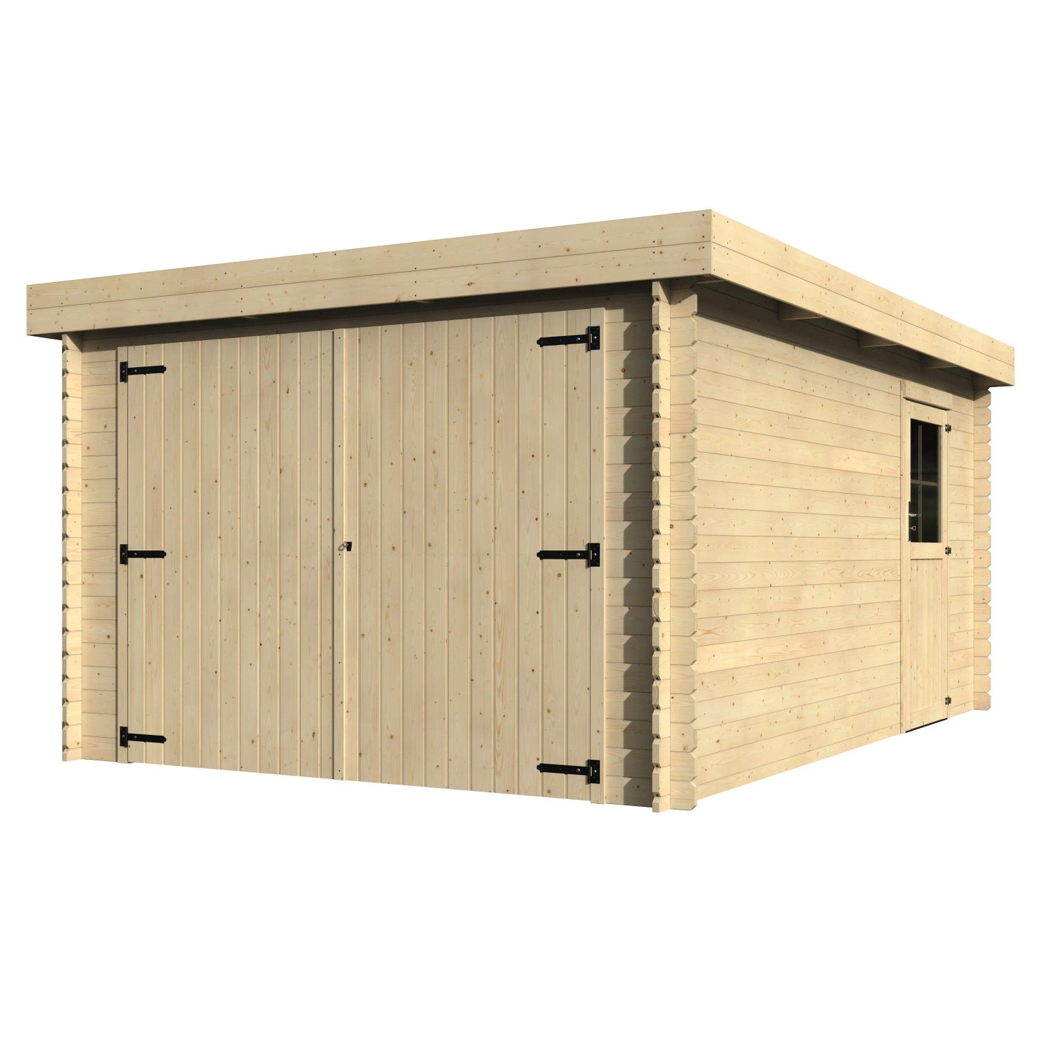 Garage in legno Blockhaus Argo sp 28 mm 2,24x3,49x4,81 m 16,79 m² ...