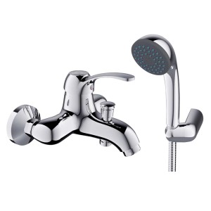 Miscelatore vasca t.b.t. lucido con doccetta, cromo.